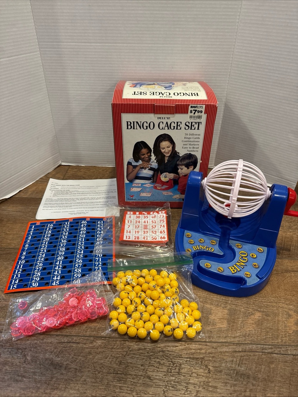 2004 Cardinal Deluxe Bingo Family Game with Box, Balls, Cage, Cards, Directions